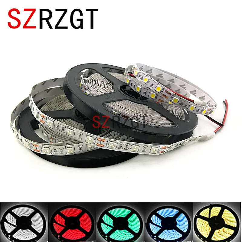 Гибкая светодиодная лента 1 м 2 3 4 5 12 в пост. Тока светильник 5050SMD IP20 не