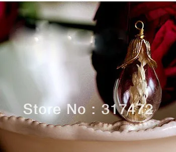 

HOT!!! glass bubble/vase & flower cap & eye pin set DIY Glass bottle/vial/perfum/wish pendant NEW