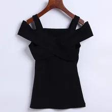 Короткий женский топ с коротким рукавом, Корейская футболка, лето, топ с открытыми плечами, футболка, повседневный однотонный хлопок, топы для женщин, Vetement Femme