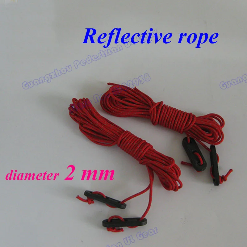 

2 mm reflective 2.4 meters outdoor camping tent tarp guide ropes