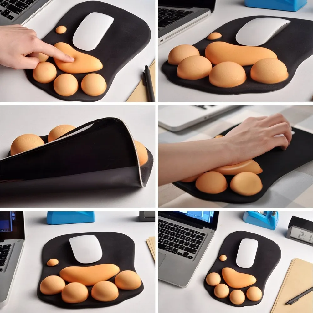 3D-Paw-Mouse-Pad-Soft-Silicone-Cat-Paw-shape-Wrist-Rests-Memory-Foam-Comfort-Cushions-Mouse (2)