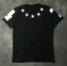 VanMe Neue Neuheit 2017 Männer 7 4 Print Mode T Shirts kanye Hohe T-Shirt Hip Hop Skateboard Straße Baumwolle T-shirts GIV #74
