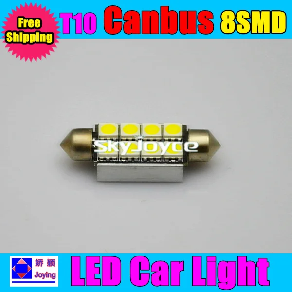 2016 новинка 42 мм 8SMD купольная лампа festoon light 200 шт./лот + яркий белый радиатор C5W LED Canbus
