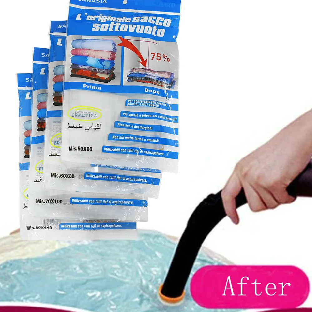 

New Space Saver Saving Storage Seal Vacuum Bags Compressed Organizer Bag Rack Hanger Storage Organizer Package Case#3$