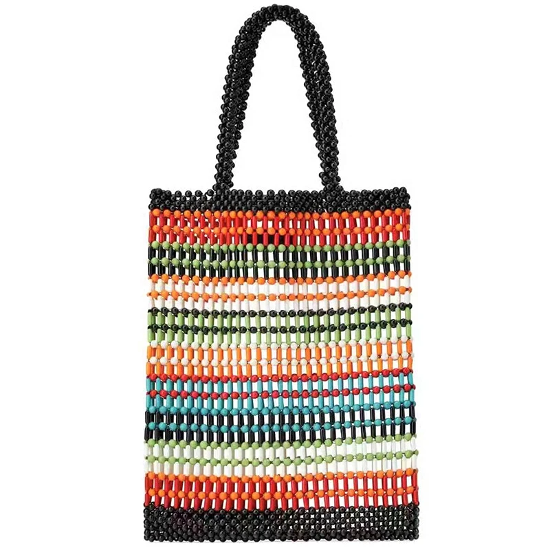 

Luxury Women Bag Acrylic Pearl Tote Top-Handle Bucket Bag Brand Handmade Beaded Designer Handbags Ladies Party Evening Bags Gi