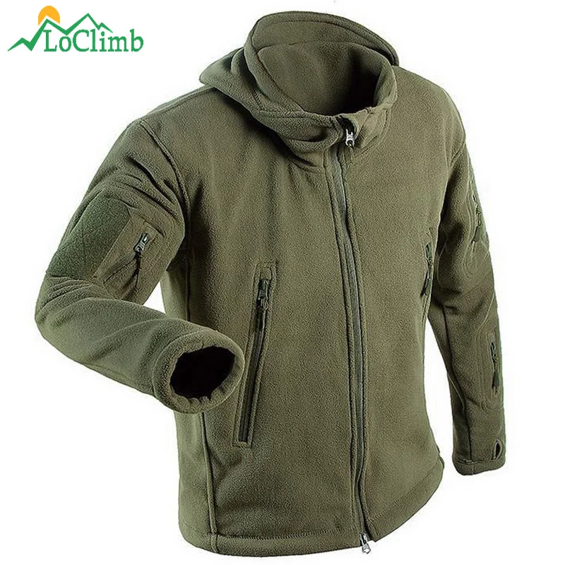 LoClimb Outdoor Army Military Active Fleece Jacket Winter Fishing