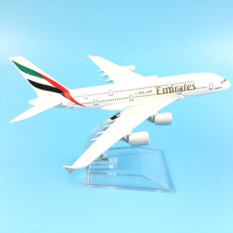 JASON TUTU 16cm Emirates Airbus A380 Plane Model Airplane Model Aircraft Model 1:400 Diecast Metal Airplanes Plane Toy Gift