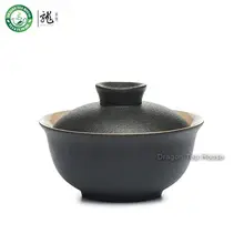 Черный дзен Керамический Китайский Gongfu Чай Lided чашка Gaiwan пивоваренный чай чашка 100 мл 3,4 унций
