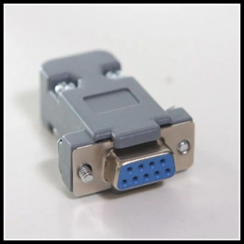 100PCS New RS232 Serial Port Connector DB9 Female Socket+Shell Plastic