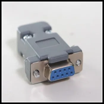 

100PCS New RS232 Serial Port Connector DB9 Female Socket+Shell Plastic /Plug Connector 9pin COM Socket Adapter