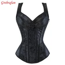 

2018 new arrival Satin Bridal Maid Boned Bustier Plus Size Overbust waist corset with Straps