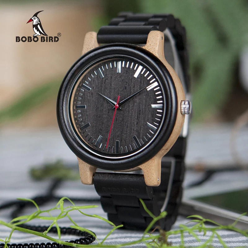 BOBO BIRD V-M18 Natural Wood Bezel Watch All Wood Mens Watches Top Brand Luxury Montre Homme Clock Men 2018 New Arrival