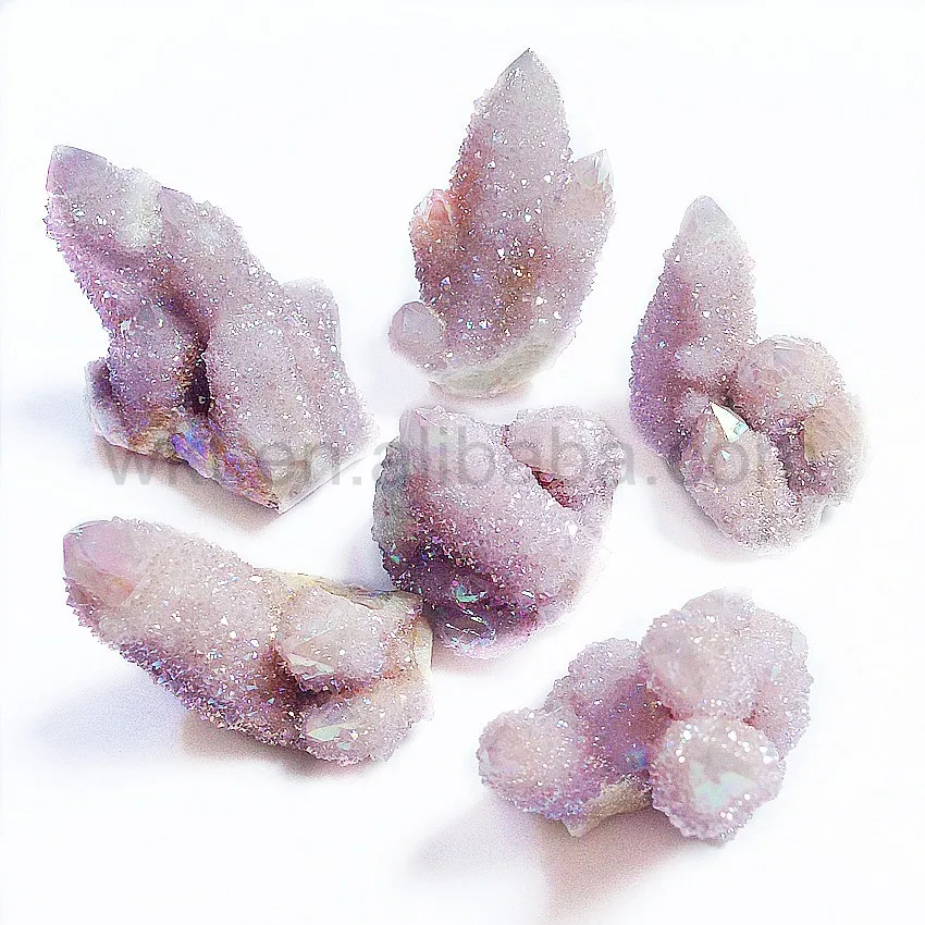 WT-G160, натуральный кристалл, кварц, опт, 5 шт., ангел, кристалл, кварцевый камень для изготовления ювелирных изделий, камень в цвете, гальванический