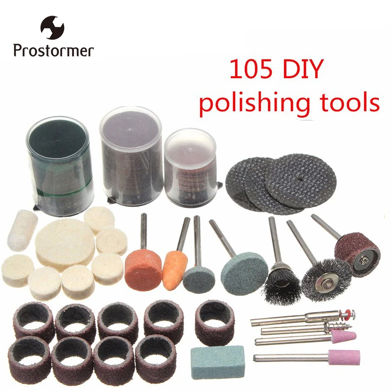 Prostormer 105PCS Wood Polishing Electric Rotary Tool Accessory Easy