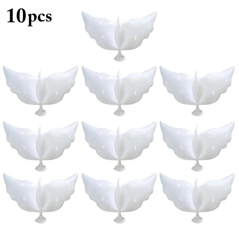 

10PCS Foil Balloon Dove Shape Mylar Balloon Party Balloon For Wedding Decor New