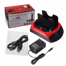 2.5 »3.5» Все в 1 Dual USB 2.0 SATA IDE Внешний HDD коробка Док-Станция Hub Card Reader ОТБ США Plug Для Windows/Mac