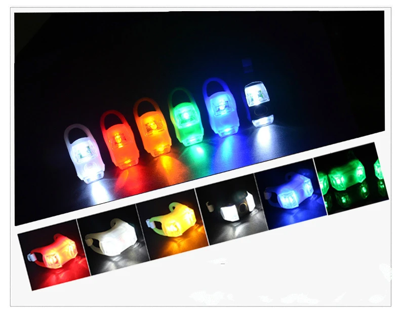 Top Bicycle Front Light Silicone LED Head Front Rear Wheel Bike Light Waterproof Cycling With Battery Bicycle Accessories Bike Lamp 2