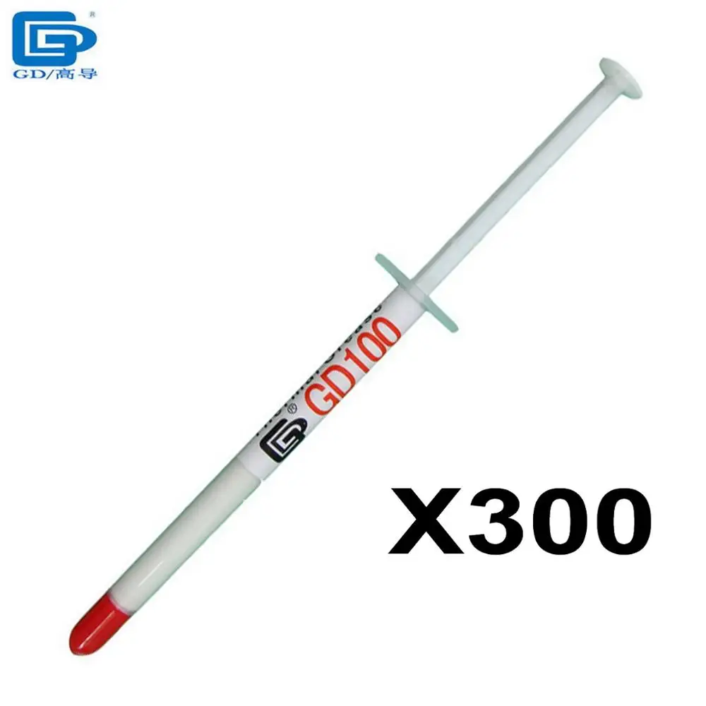 

GD Brand Thermal Conductive Paste Grease Silicone Plaster GD100 Heatsink Compound 300 Pieces Net Weight 1 Gram White For CPU SY1