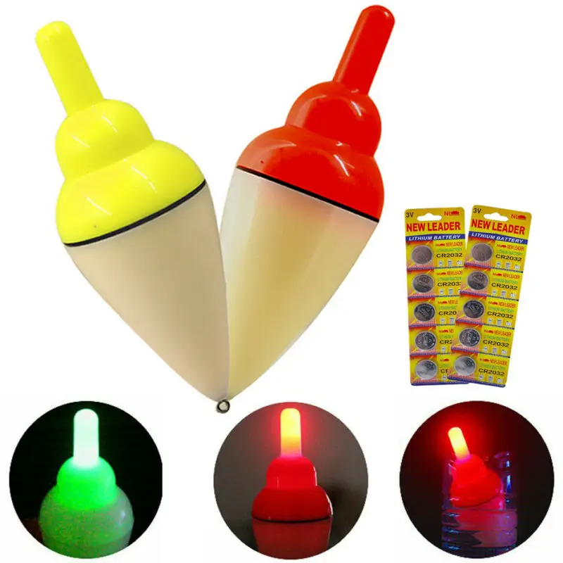 Leuchtende Fischen Bobbers LED Smart Verfärbung Float Drift Fischen schwimmt NEU