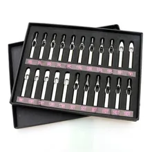 22 шт 304 из нержавеющей стали татуировки Советы Круглый Алмаз Magnum DT RT FT комплект татуировок сопла советы смешанный набор для татуировок аксессуары