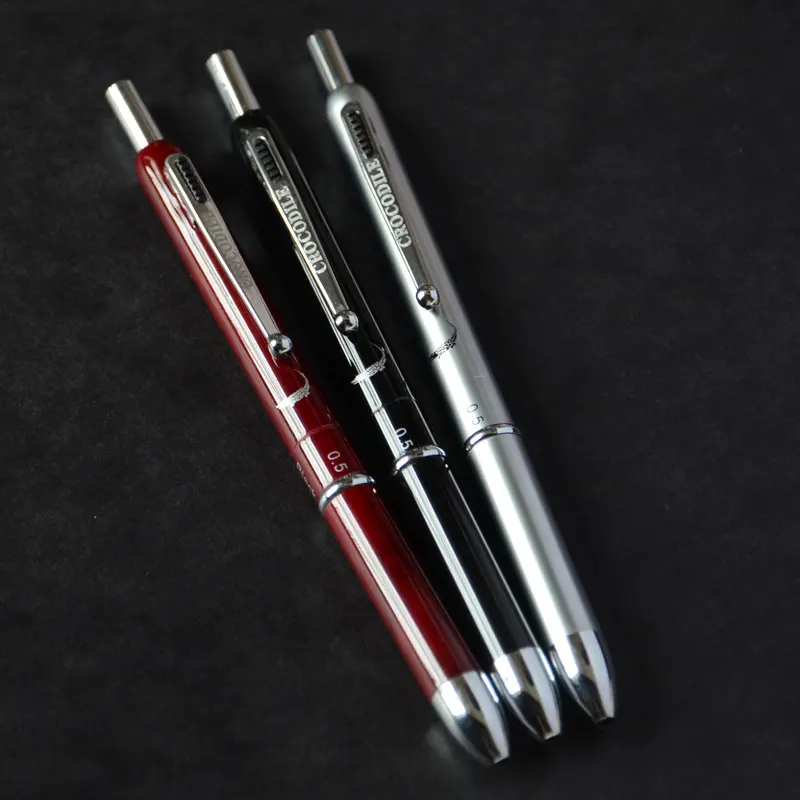 

CROCODILE 400 RED AND SILVER MULTIFUNCTION 4 IN 1 BALLPOINT PEN AND PENCIL 0.5 SILVER BLACK 3 COLORS FOR CHOOSE
