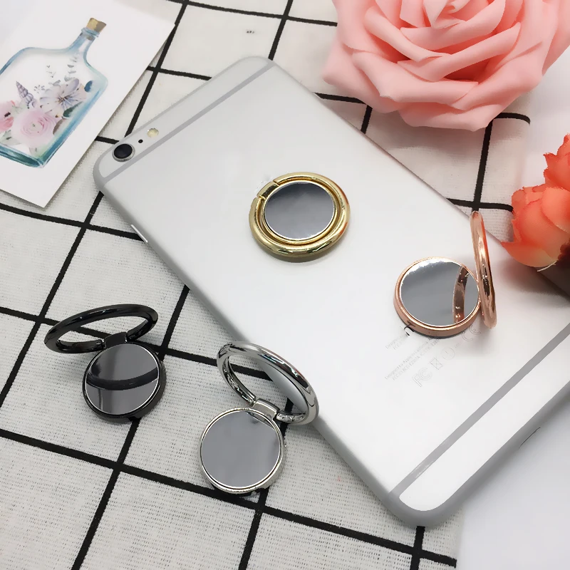 General Mirror Phone finger ring holder 360 Degree stand for Samsung Huawei For iPhone5 5se X 7 6 8 plus Smart phone Universal General Mirror Phone finger ring holder 360 Degree stand for Samsung Huawei For iPhone5 5se X 7 6 8 plus Smart phone Universal