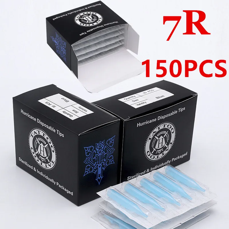 

Tattoo Tips 150PCS 7RT Round Tip Tattoo Disposable Nozzle Tip for beginners tattoo kits supply World Tattoo Shop
