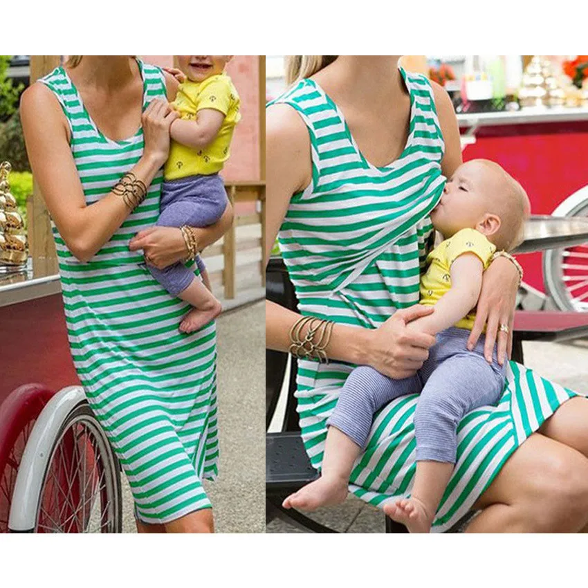 Women Summer Sleeveless Maternity Dress Striped Pregnancy Dresses Breastfeeding And Nursing Women Dresses For Photography #JC Women Summer Sleeveless Maternity Dress Striped Pregnancy Dresses Breastfeeding And Nursing Women Dresses For Photography #JC