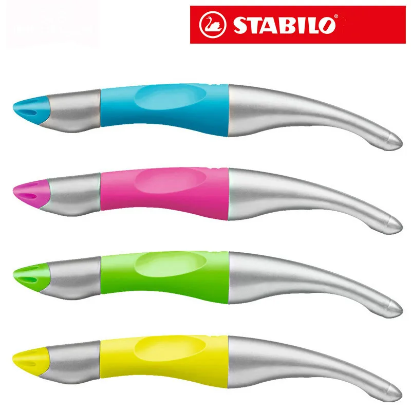 Stabilo 6892# Colored Gel Pen Blue Neutral Pen 0.5mm Bent Correcting Writing Posture Children Student Office Stationery 3 Colors