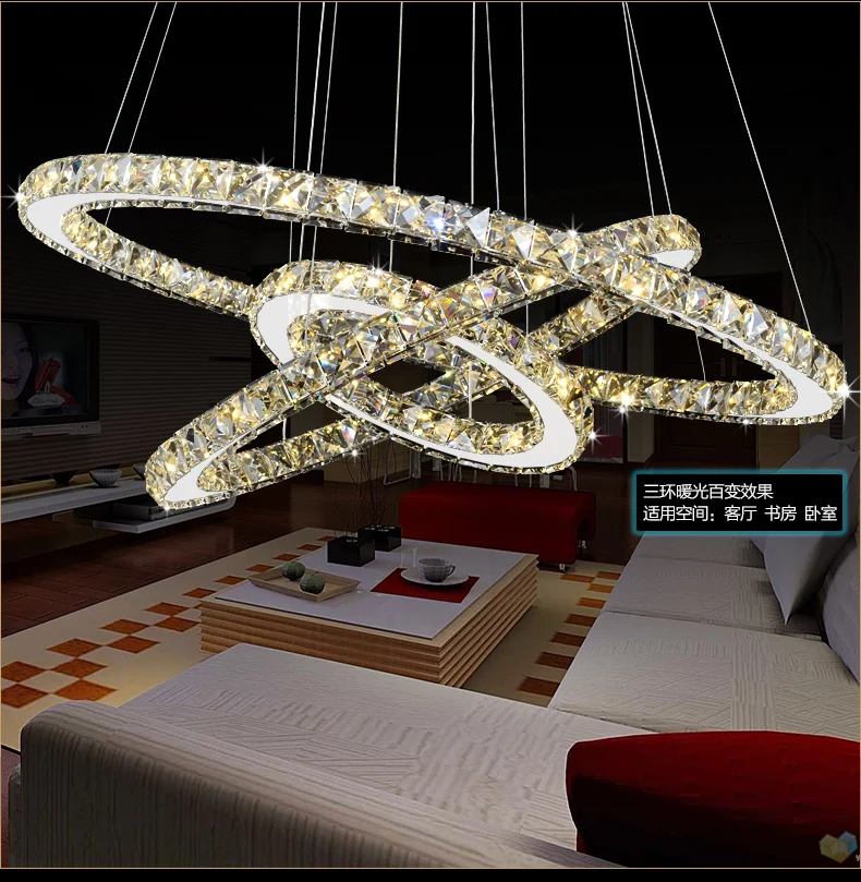 

Modern LED Crystal Chandelier Lights Living Room Bedroom Lamps Cristal Lustre Chandeliers Lighting Pendant Hanging WPL043