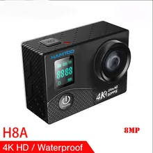 HAMTOD H8A 4K 30pfs WiFi экшн-камера 2,0 дюймов lcd+ 0,66 дюймов экран 1080P HD Дайвинг Водонепроницаемая мини видеокамера Спортивная камера s