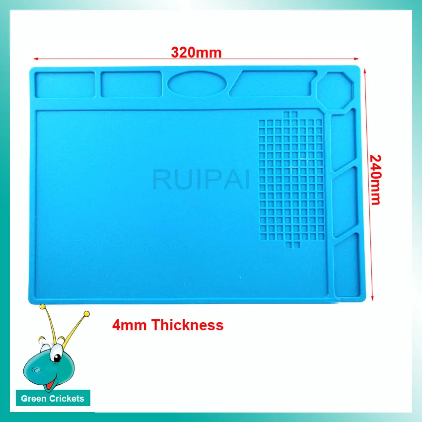 High Quality Blue Silicone Watch Repair Pad,Non-Slip Soft 32*24cm Soft Repair Mat Cushion Tools for Watchmakers afbeelding