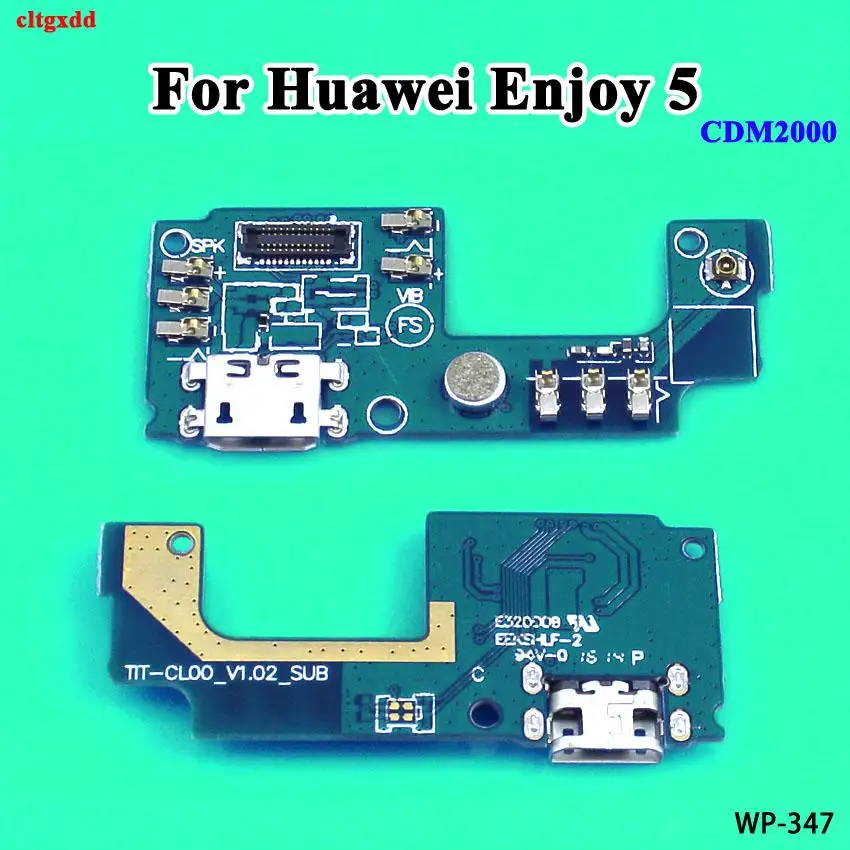 Cltgxdd USB разъем для зарядки гибкий кабель плата для huawei Maimang 4 5 6 G9 P10 Plus Nova Lite 3E Enjoy 5 6 AL00 6S 6A 7 7X7 S - Цвет: 347-Enjoy 5