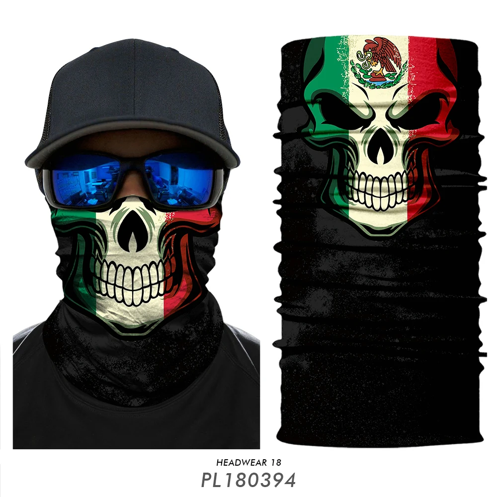 New Amazing Motorcycle Half Face Skull Mask Scarf Bandana Headband
