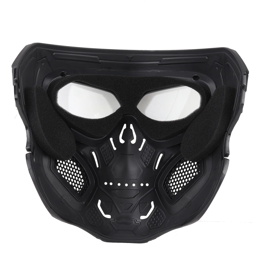 cosplay per softair softair giochi di feste caccia Maschera da airsoft con occhiali di protezione Halloween maschera tattica a forma di teschio