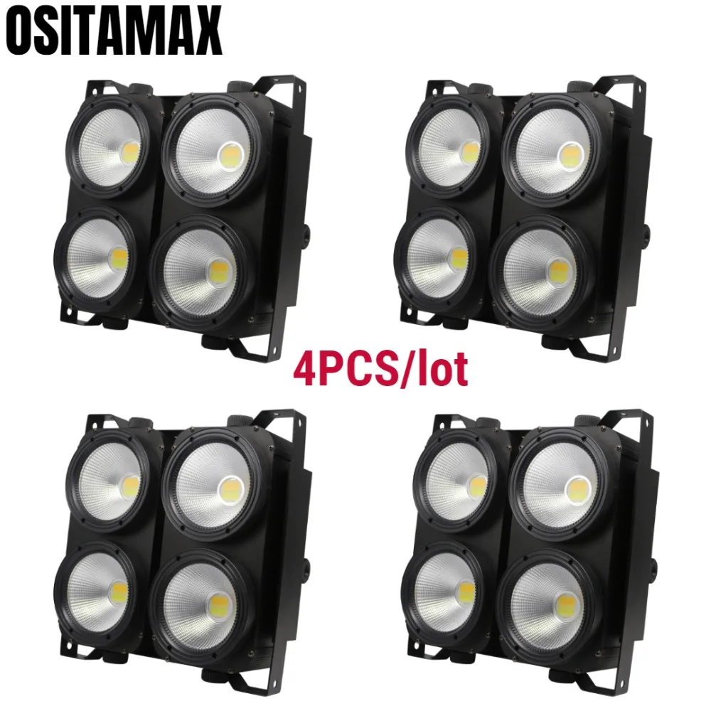 4/Лот 100 Вт 4 глаза АУДИТОРИЯ Blinder свет COB LED 4x100 матрица мыть теплый/холодный белый