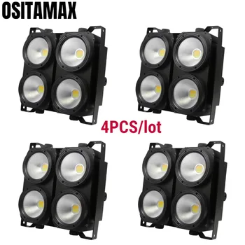 

4/lot 100w 4 Eyes Audience Blinder Light COB LED 4x100w Matrix Wash Light Warm/ Cool White Stage Strobe Effect Blinder Lighting