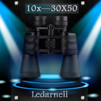 

Ledarnell 10-30x50 Binoculars HD High Power Waterproof Zoom Binoculo Telescope for Hunting Tourism BAK4 Waterproof