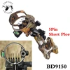 1pc Compound Bow Sight Micro Adjustable Aluminum Alloy 5 Pin .019'' Bow Sight For Outdoor Shooting Training Archery Accessories