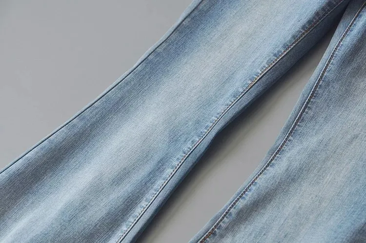 Calças de Brim para Mulheres 2020 do Vintage de Cintura Baixa Incendiar Elásticas Estilo Retro Fundo Sino Magro Calça Jeans Feminina Azul Escuro Denim Perna Larga Calças 29 Elásticas calças de Brim Das Mulheres Estilo