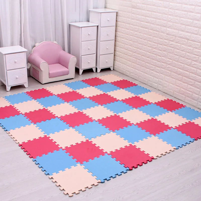 Meikicool Детские EVA пены играть головоломки коврики для детей/Блокировка упражнения плитки пол ковры, каждый 29X29 см, пол коврики плитки