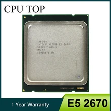Intel xeon e5 2670 sr0kx c2 processador 2.6 ghz 20 m cache 8.00 gt/s lga 2011 cpu 100% trabalho normal