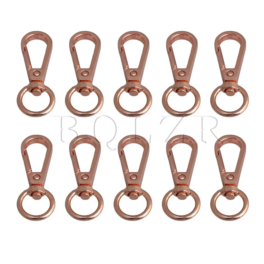 BQLZR Rose Gold Swivel Clasps Lanyard Snap Hook Lobster Claw Clasp for