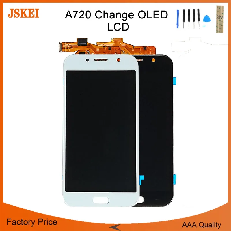 5 7 дюймов для Samsung A7 2017 A720F A720M A720Y изменение OLED дисплей кодирующий преобразователь