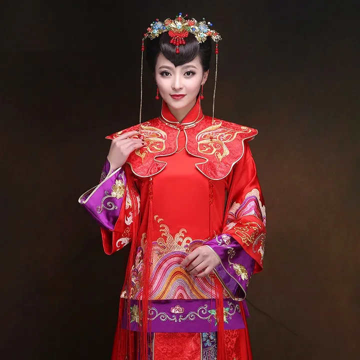 Oriental невесты свадебное платье Чонсам древнем Китае традиционный красный одежда Ципао в китайском стиле свадебные винтажные женские костюмы;