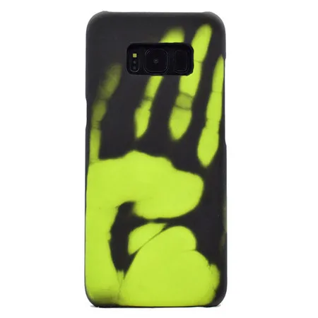 Термосенсор флуоресцентный меняющий цвет крутой Матовый PC чехол для телефона чехол для samsung S8 Plus грязеотталкивающий чехол для телефона - Цвет: Green
