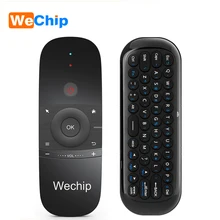 Wechip W1 мини воздушная мышь с гироскопом, 2,4G пульт дистанционного управления, английская или Русская Беспроводная клавиатура для Smart Android tv Box, мини-ПК