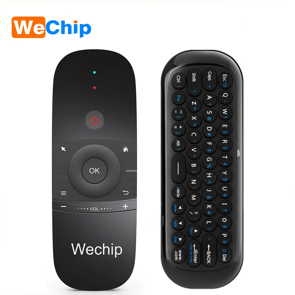 Wechip W1 Mini Air Mouse Gyro Sensing 2.4G Remote Contro English or Russian Wireless Keyboard for Smart Android TV Box mini PC