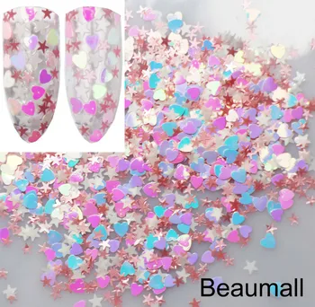 

30g 50g Shining Colorful Nail Sequins Tips Mixed Different Shapes 3D Nail Art Glitter Paillettes Manicure Nail Art Decorations