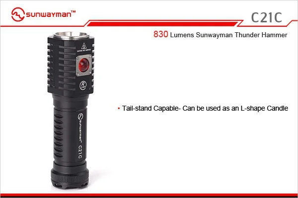 SUNWAYMAN C21C фонарик CREE XM-L2 светодиодный 547 люмен 830 люмен громовой Молот фонарь